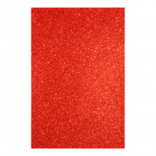 Фоаміран ЕВА червоний з гліттером, з клейовим шаром, 200*300 мм, товщина 1,7 мм, 10 листів