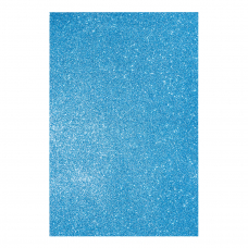 Фоаміран ЕВА блакитний з гліттером, з клейовим шаром, 200*300 мм, товщина 1,7 мм, 10 листі