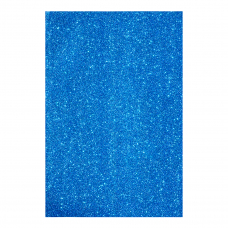 Фоаміран ЕВА яскраво-синій "з гліттером, з клейовим шаром, 200*300 мм, товщина 1,7 мм, 10