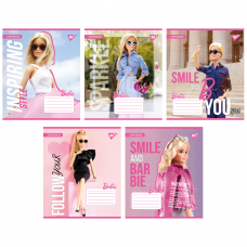 Зошит шкільний Yes Barbie 12 аркушів клітинка