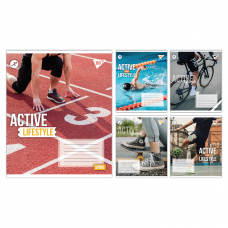Зошит учнівський загальний Yes Active lifestyle А5 60 аркушів клітинка