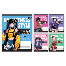 Зошит учнівський шкільний Yes Brightness style А5 24 аркушів клітинка