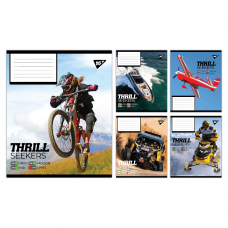 Зошит учнівський загальний Yes Thrill Seekers А5 60 аркушів клітинка