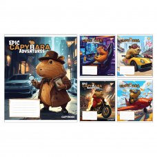 Зошит учнівський шкільний Yes Epic Capybara А5 24 аркушів клітинка