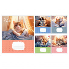 Зошит учнівський шкільний 1 Вересня Pets Frinds А5 12 аркушів лінія