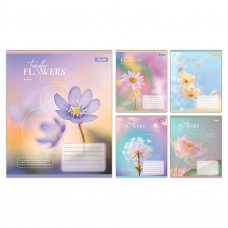 Зошит учнівський шкільний 1 Вересня Tender Flowers А5 12 аркушів лінія