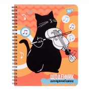 Щоденник для музичної школи "Black cat" спіраль Уф-виб. YES