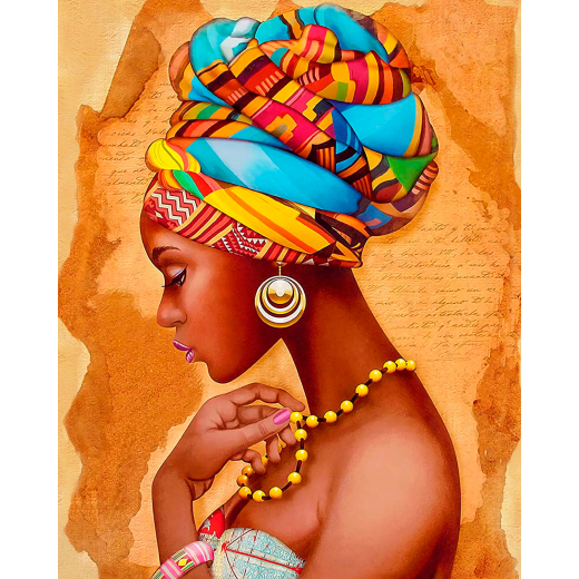 Алмазна мозаїка SANTI Африканська краса 40х50см on frame