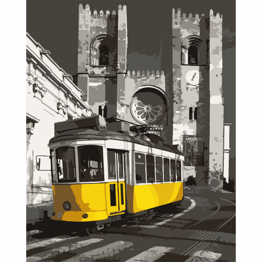 Картина за номерами Жовтий трамвай, 40*50 см., SANTI