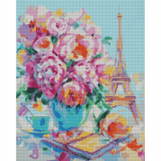 Алмазна мозаїка SANTI Квітучий Париж 40*50см на підрамнику