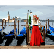Картина за номерами SANTI Дівчина у Венеції 40х50