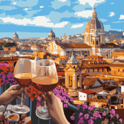 Картина за номерами SANTI Вино в Італії 40х40