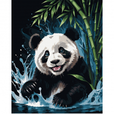 Картина за номерами SANTI Весела панда 40х50