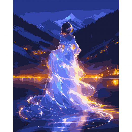 Картина за номерами SANTI Сяюча краса, 40*50см, LED підсвітка
