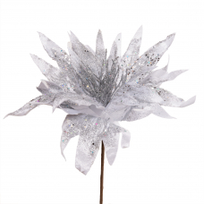 Квітка декоративна Novogod'ko Хризантема, срібло, 40см