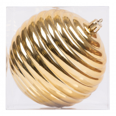 Новорічна куля Novogod'ko формовий, пластик, 10 cм, золото, глянець
