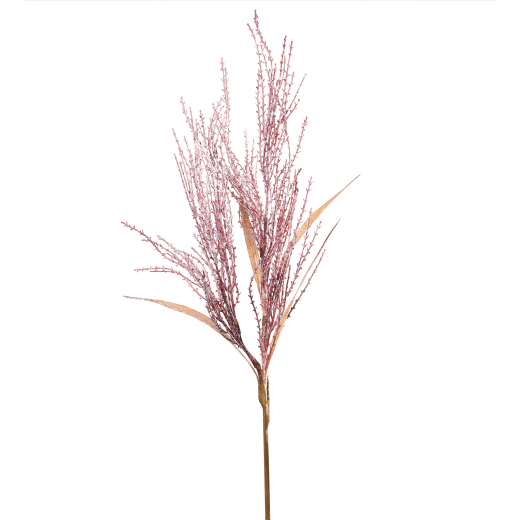Гілка декоративна Yes! Fun Пампасна трава, рожева, засніжена, 84 см