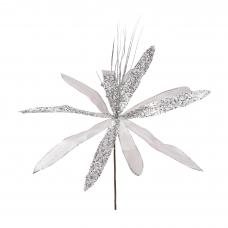 Квітка декоративна Yes! Fun Різдвяна зірка срібна, 40 см