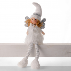 Новорічна іграшка Novogod'ko Янгол у білому, 55 см, LED тіло, сидить