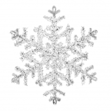 Сніжинка декоративна Novogod'ko, 20 см, пластик, іній