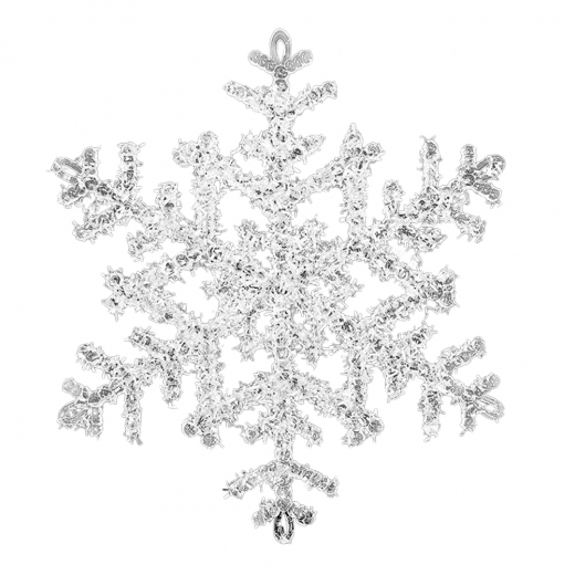 Сніжинка декоративна Novogod'ko, 20 см, пластик, іній