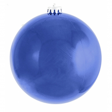 Новорічна куля Novogod'ko, пластик, 25 cм, синій, глянець