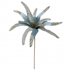 Квітка декоративна Yes! Fun Різдвяна зірка блакитна 65 см