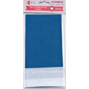 Набір темно-синіх заготівок для листівок, 10см*20см, 230 г/м2, 5шт