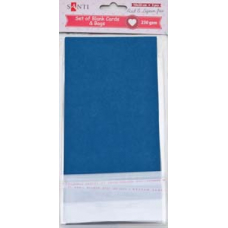 Набір темно-синіх заготівок для листівок, 10см*20см, 230 г/м2, 5шт
