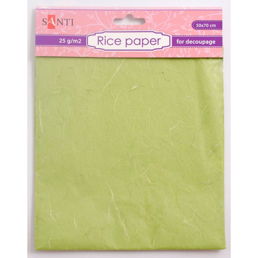 Рисовий папір, зелений, 50*70 см